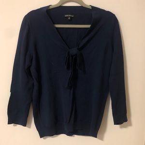 J Crew Bow V Neck Sweater